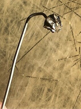 Vintage Rhinestone Stick Pin Silver Tone Prong Set Crystal Estate Jewelry